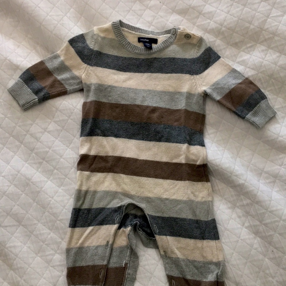 Striped sweater romper